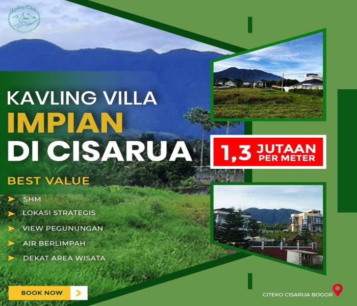 Bangun Villa Impianmu di Kavling Balio Citeko Cisarua Bogor