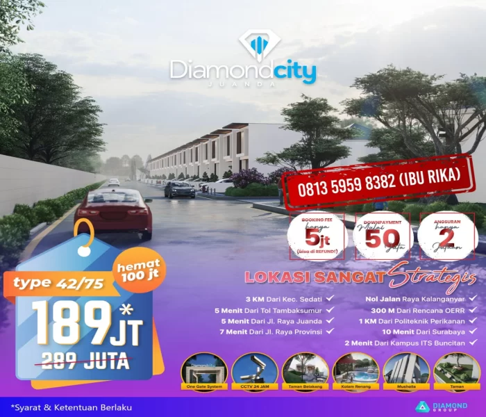 BANYAK DISKONNYA!, WA 0813-5959-8382, Rumah Modern Harga Murah Daerah Sidoarjo 180 Jutaan