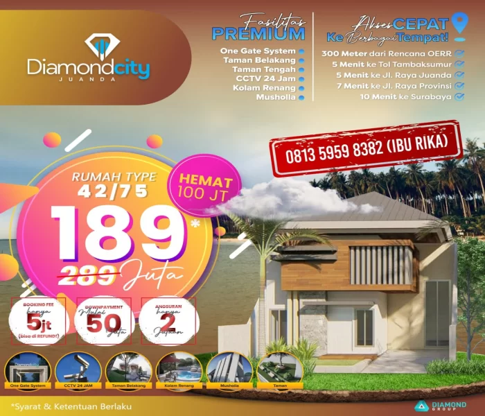 BANYAK PROMONYA!, WA 0813-5959-8382, Rumah Modern Termurah Di Sidoarjo Dibawah 200 Juta