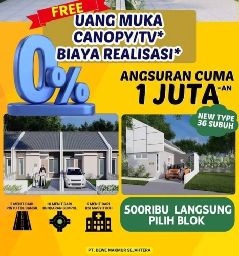 Rumah dijual di dewe residence beji beji, kabupaten pasuruan, jawa timur