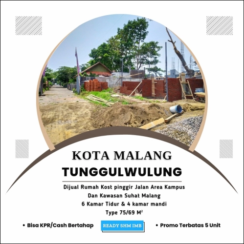 Rumah kos kota Malang Harga 775 Juta Area Tunggulwulung