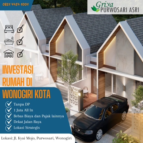 Rumah dijual di griya purwosari asri purwosari, wonogiri, kabupaten wonogiri, jawa tengah
