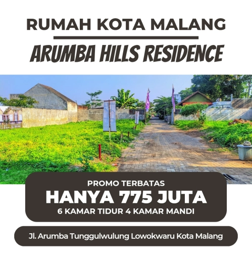 Rumah 775 Juta Lokasi 5 Menit Dari Universitas Brawijaya Malang / Unit A3
