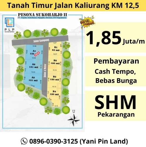 Tanah Murah di Ngaglik Timur Jalan Kaliurang KM 12,5