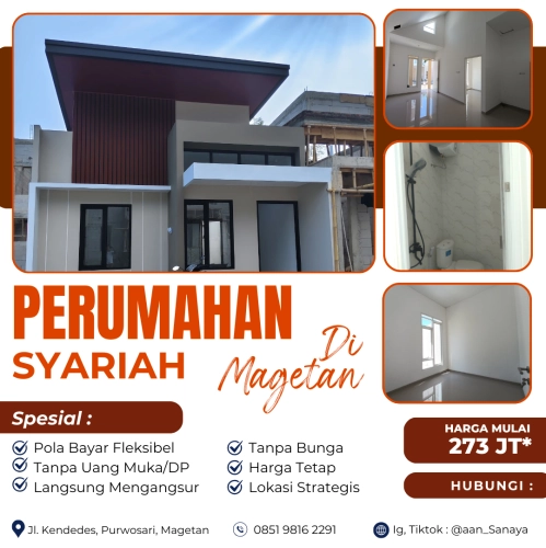 PERUMAHAN TANPA BUNGA DI KOTA MAGETAN HARGA MULAI 273 JT